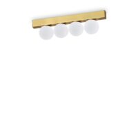 Lampada Da Soffitto Ping Pong Pl4 Ottone Ideal-Lux