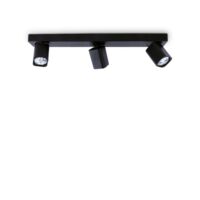 Lampada Da Soffitto Rudy Pl3 Square Nero Ideal-Lux