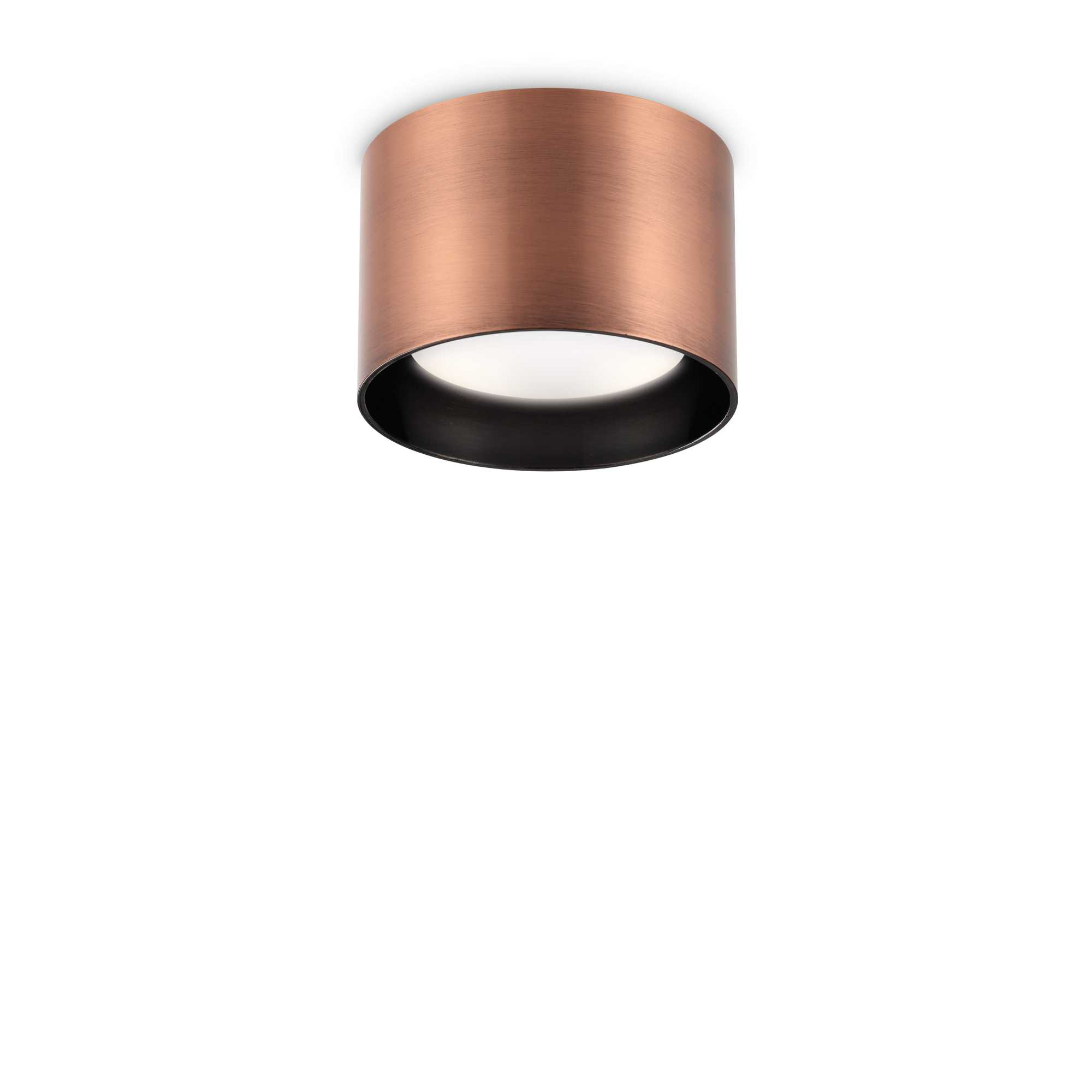 Lampada Da Soffitto Spike Pl1 Round Rame Ideal-Lux