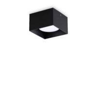 Lampada Da Soffitto Spike Pl1 Square Nero Ideal-Lux
