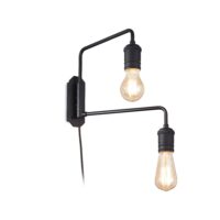 Lampada Da Parete Triumph Ap2 Nero Ideal-Lux