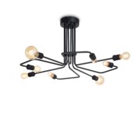 Lampada Da Soffitto Triumph Pl8 Nero Ideal-Lux