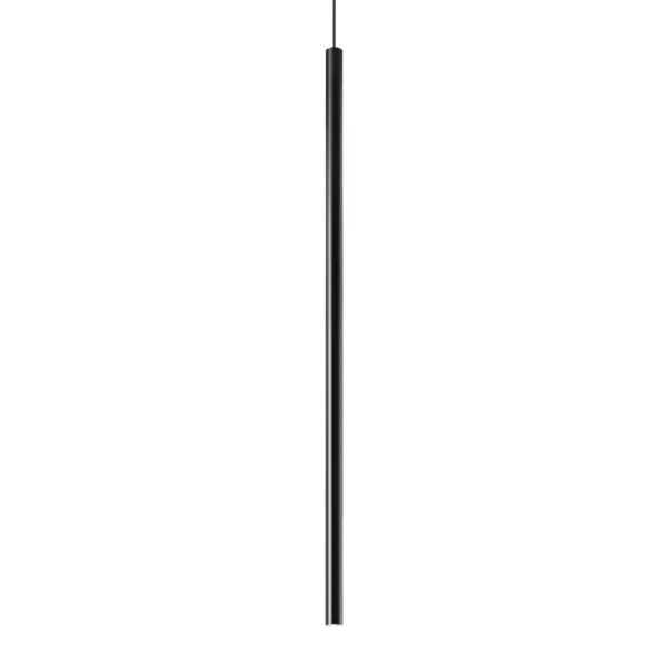 Lampada A Sospensione Ultrathin Sp D100 Round On-Off Nero Ideal-Lux