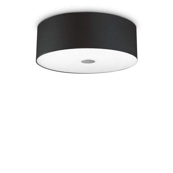 Lampada Da Soffitto Woody Pl4 Nero Ideal-Lux