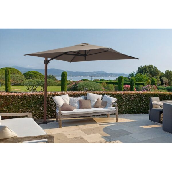 Ombrellone a palo laterale Trend Wood Q250x250 cm Made in Italy