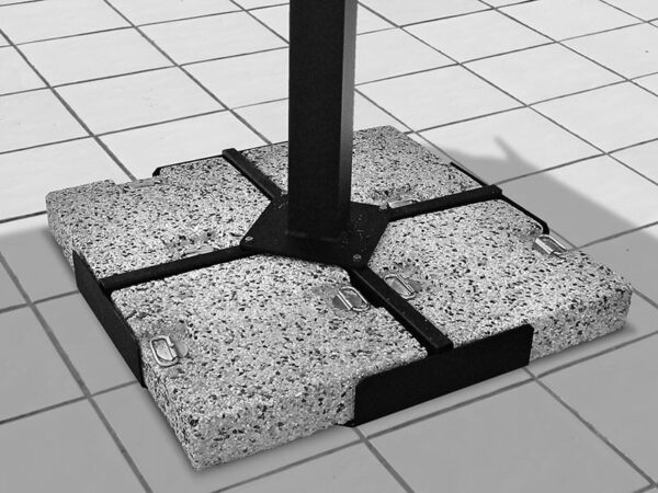 Ombrellone multiplo in alluminio effetto legno Fellini Aluwood a T varie misure