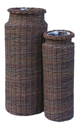 Colonna rotonda Set 2 Pezzi in vimini