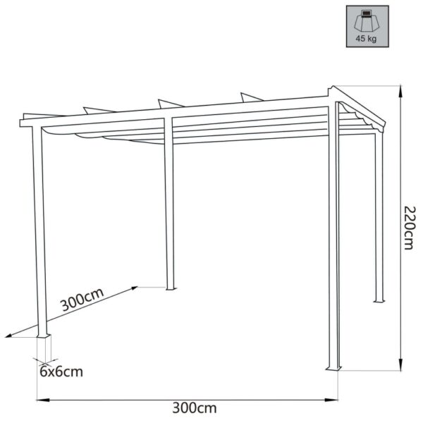 GAZEBO LEPANTO 3 X 3