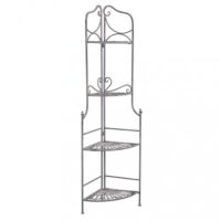 SCAFFALE CHARLOTTE 4 PIANI BIANCO OSSIDATO
