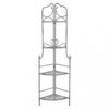 SCAFFALE CHARLOTTE 4 PIANI BIANCO OSSIDATO