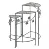 ÉTAGÈRE scaffale DOMINIQUE BIANCO OSSIDATO