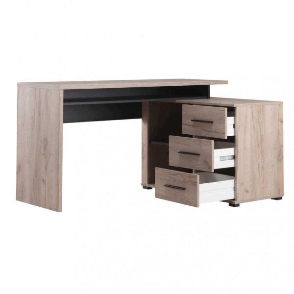 COMPUTER DESK ARHIMED ROVERE ARTIGIANO E NERO