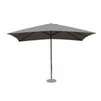 OMBRELLONE MERCURIO 3 X 3 P/C NERO TELO GRIGIO