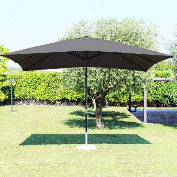 OMBRELLONE MERCURIO 3 X 4 P/C NERO TELO GRIGIO
