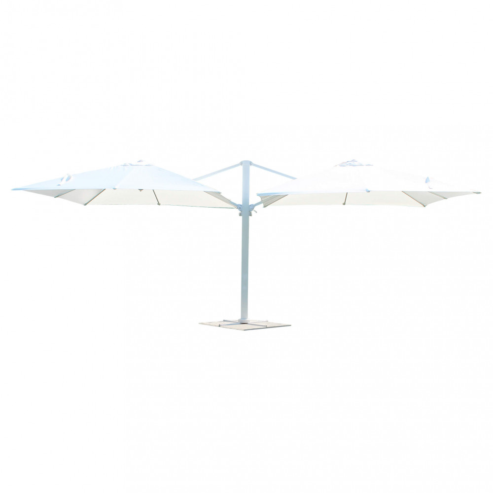 OMBRELLONE DOPPIO 3 X 3 ARCHIMEDE BIANCO TELO BIANCO