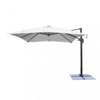 OMBRELLONE CON LED 3 X 3 PITAGORA ANTRACITE TELO GRIGIO