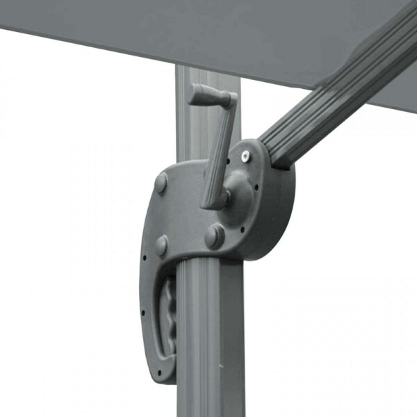 OMBRELLONE NETTUNO LUX NERO P/L 3 X 3 TELO GRIGIO CHIARO