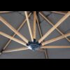 OMBRELLONE MENDEL MARRONE EFFETTO LEGNO P/L 3 X 3 TAUPE