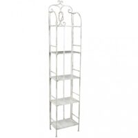 SCAFFALE ENORA 5 PIANI BIANCO ANTICO