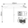 OMBRELLONE POLY ECO P/C 2 X 3