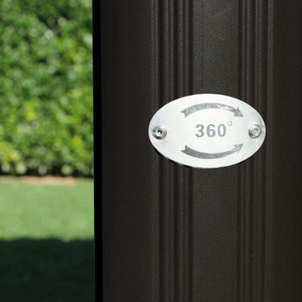 OMBRELLONE SATURNO NERO P/L 3 X 3 TELO ECRU