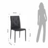 Set di 4 SEDIE LUCIA BLACK TOMASUCCI