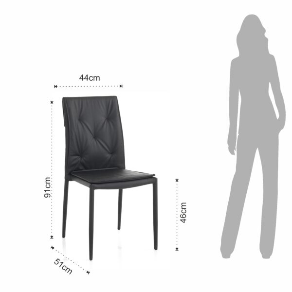 Set di 4 SEDIE LUCIA BLACK TOMASUCCI