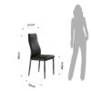 Set di 4 SEDIE "CAMARO BLACK" TOMASUCCI