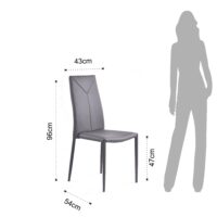 Set di 4 SEDIE SALLY GREY TOMASUCCI