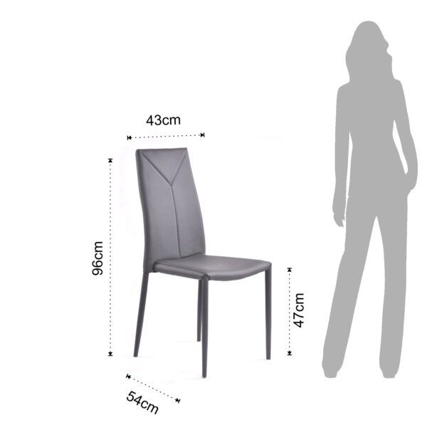 Set di 4 SEDIE SALLY GREY TOMASUCCI