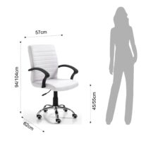 POLTRONA DA UFFICIO PANY HIGH WHITE TOMASUCCI