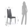 Set di 4 SEDIE AXANDRA DARK GREY TOMASUCCI