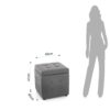 POUFCONTENITORE DADO DARK GREY TOMASUCCI