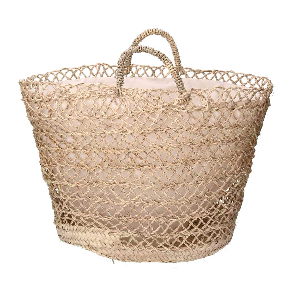 Borsa paglia naturale cm 50x30h36/46