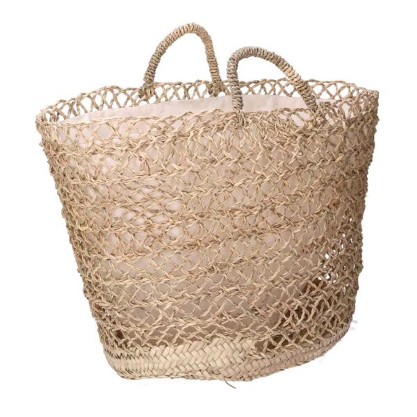 Borsa paglia naturale cm 50x30h36/46