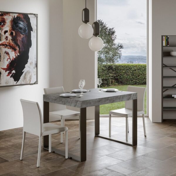 Tavolo allungabile 120x90/224 cm Tecno Premium telaio Antracite