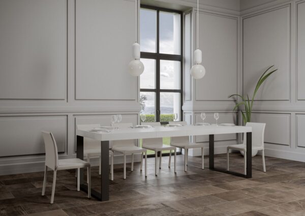 Tavolo allungabile 140x90/244 cm Tecno Premium telaio Antracite