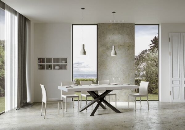 Tavolo allungabile 90x140/244 cm Volantis Premium telaio Antracite