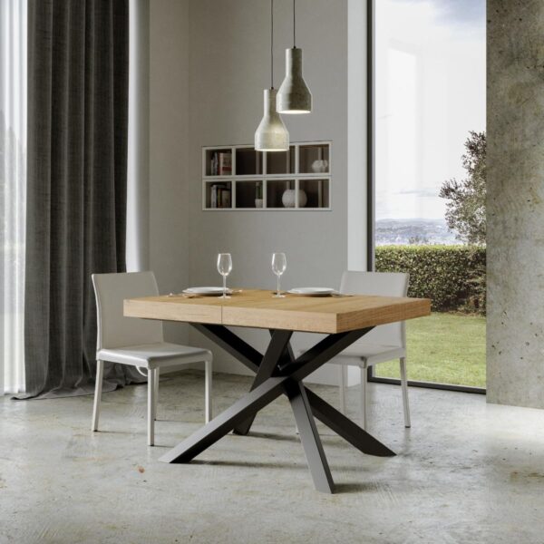 Tavolo allungabile 90x140/244 cm Volantis Premium telaio Antracite