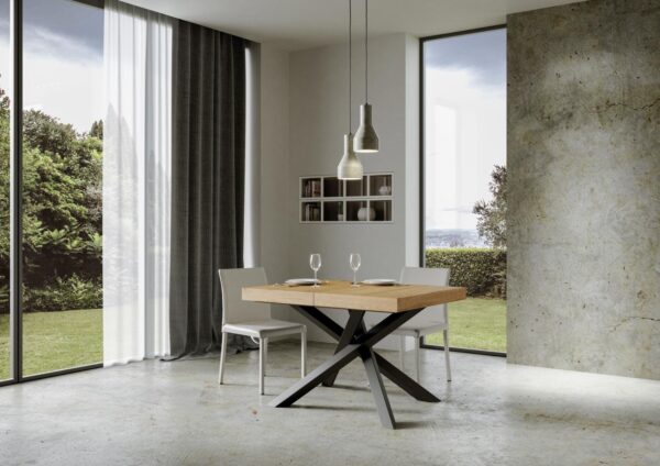 Tavolo allungabile 90x140/244 cm Volantis Premium telaio Antracite