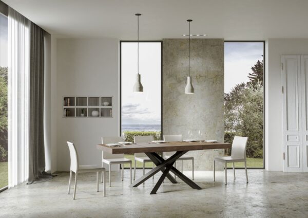 Tavolo allungabile 90x140/244 cm Volantis Premium telaio Antracite