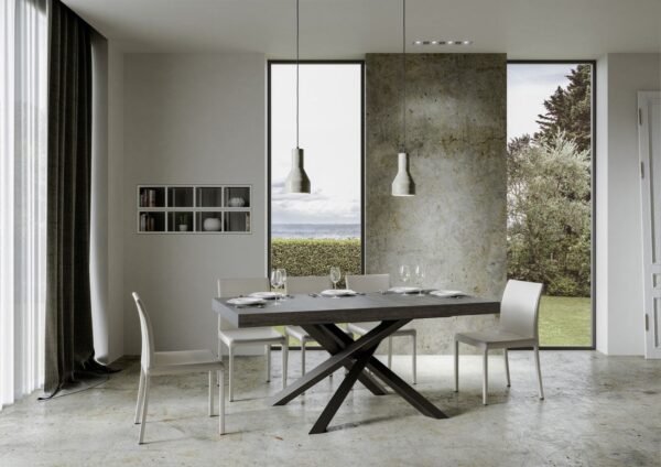 Tavolo allungabile 90x160/264 cm Volantis Premium telaio Antracite