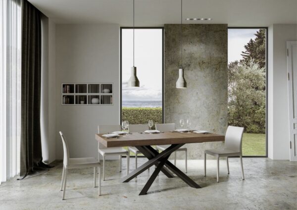 Tavolo allungabile 90x160/264 cm Volantis Premium telaio Antracite