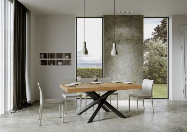 Tavolo allungabile 90x180/284 cm Volantis Premium telaio Antracite