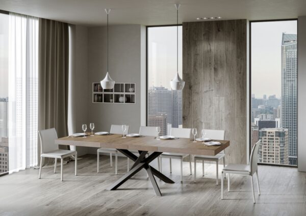 Tavolo allungabile 90x180/284 cm Volantis Premium telaio Antracite