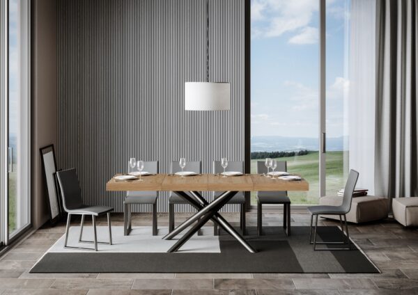 Tavolo allungabile 90x140/244 cm Famas Premium telaio Antracite