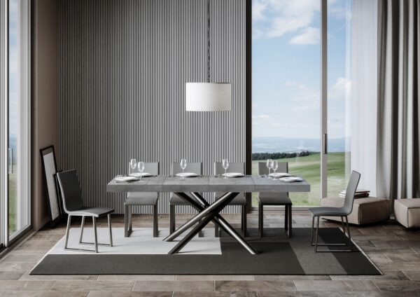 Tavolo allungabile 90x140/244 cm Famas Premium telaio Antracite