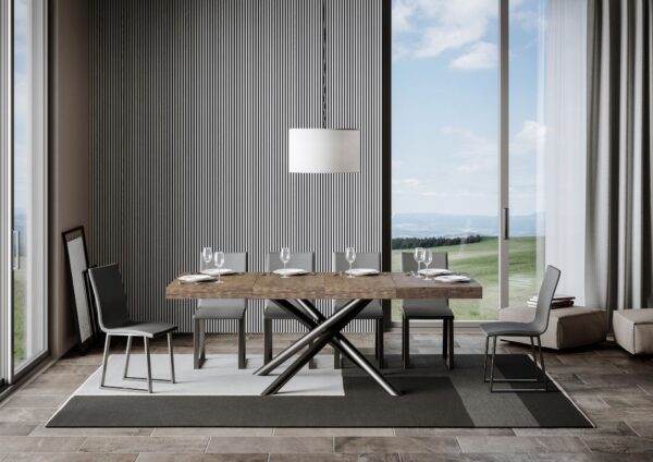 Tavolo allungabile 90x140/244 cm Famas Premium telaio Antracite