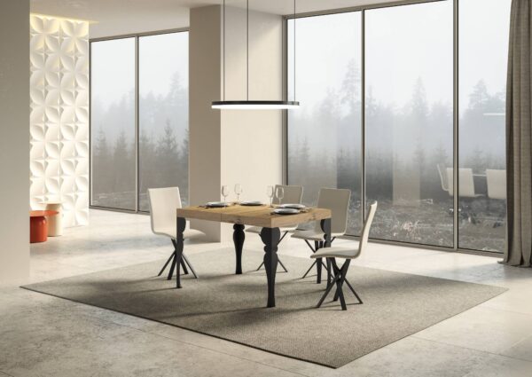 Tavolo allungabile 90x140/244 cm Paxon Premium telaio Antracite