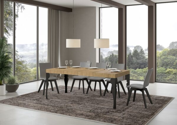 Tavolo allungabile 90x140/244 cm Paxon Premium telaio Antracite